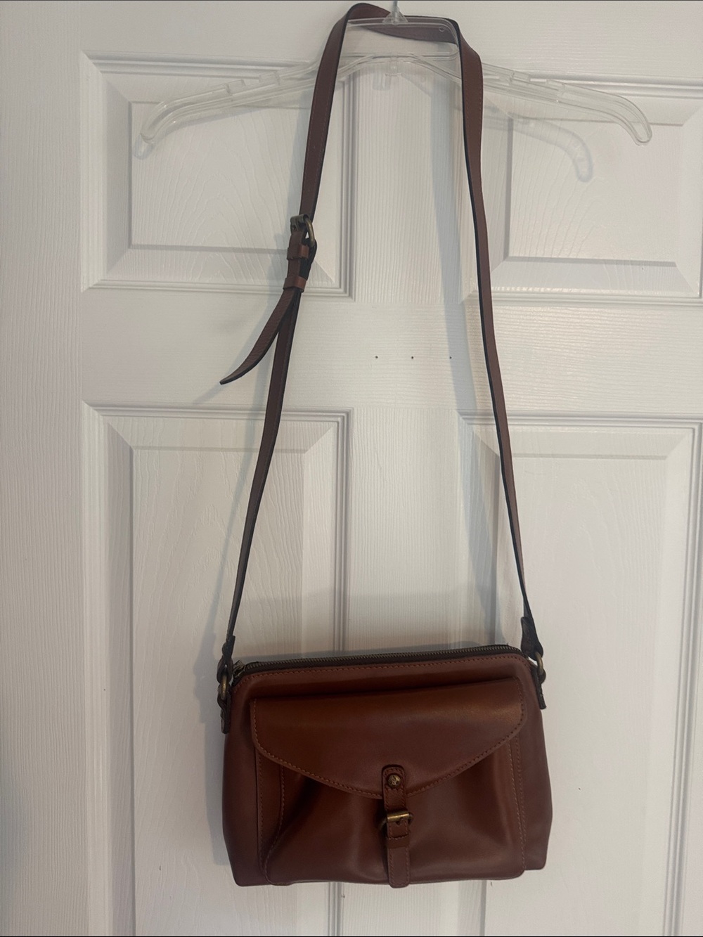 PATRICIA NASH Brown Leather Crossbody Bag
